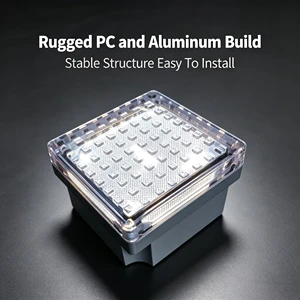 Solar LED Brick Light Square Recessed Road Lamp Working Continuously up to 72 Hours for Landscape Pavement Use