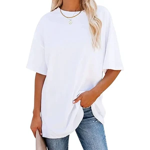 Women's Clothing T-shirt Blank Plain Cotton Oversized T Shirt For Custom Printing Embroidered T-shirts