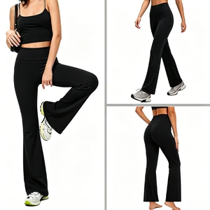 Women's Buttery Soft Solid High Waisted Flare Bootcut Yoga Pants Four-Way Stretch For Workout Lounge And Casual Wear