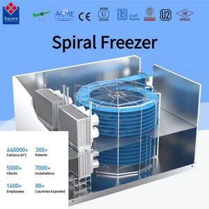 New Design Space-saving Design Food Processing Easy Maintenance And Operation Spiral Freezer