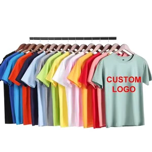 Custom 100% Cotton Women's T-Shirts Puff Printing Embroidered Logo Men's Two-Sided Back Front Breathable 300 Gsm Knitted T Shirt