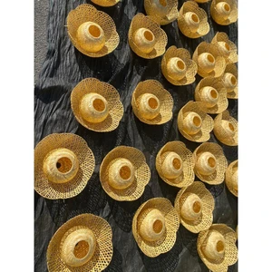 Handwoven Bamboo Warm Glow Style LED Pendant Lamp Shade 2700K-3500K Woven Sustainable Bamboo Handmade in Vietnam Custom Size
