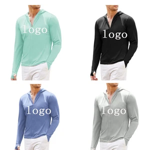 Custom Arrival Men Ice Silk UV-Resistant Shirt with Breathable Lightweight Summer Outdoor Fishing Sun Protection Jacket