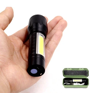 High-Intensity LED Tactical Flashlight COB Work Light Outdoor Hiking Keychain Lantern Portable Camping Rechargeable EDC Torch