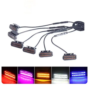 Car Grille Lights For Off-road Vehicles Pick-up Truck Universal Damage-free Snap-on Installation LED Flash Wireless Control Lamp