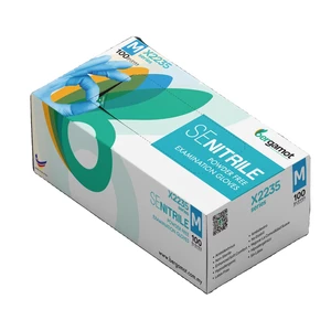 Malaysia-made Powder-Free Medical Nitrile Exam Gloves Disposable Safety Gloves for Hand and Arm Protection