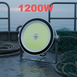 Super Bright IP66 Fish Attracting LED Fishing Lights Lamp 1200W Marine Float Squid Green Deep Drop LED Fishing Lights For Boats