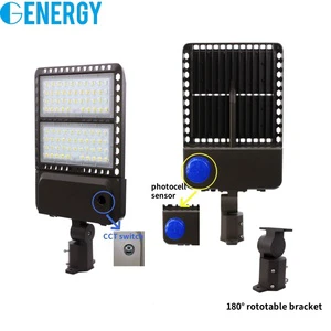 Outdoor Waterproof IP66 250w Street/shoebox Light Die-casting Aluminum with Photocell Sensor LED Lamp for Parking Lot