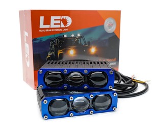 170w High Low Beam Led Grille Light 3 Lens White Yellow with Fan Led Fog Lamp