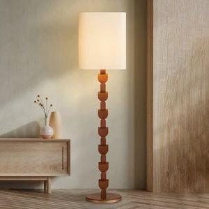 Lamp Factory Indoor Lights Wooden Floor Lamp With Fabric Lampshade Designed Floor Lamp Shades Lamp Shade Light with Lampshade