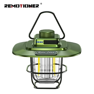 Portable Camp Lantern USB Recharge Camping Lamps Tent Travel Light Vintage Outdoor Waterproof Fishing LED Lighting