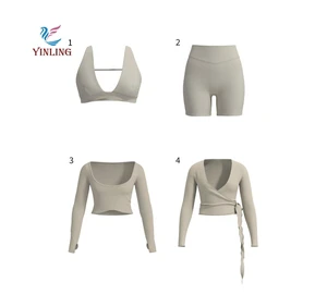 Custom Sports Fitness Clothing Sports Bra and Yoga Leggings Sets Gym Activewear Seamless Yoga Shorts Sets Women