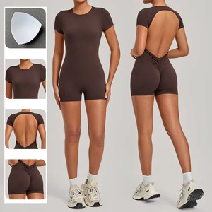 NEW ARRIVAL High Quality Peach Hip Lifting Sports Jumpsuit Women Gym Clothing One Piece Yoga Jumpsuits