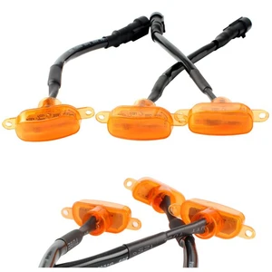Universal Amber LED Grille Lights Warning Lights For Pickup Off-Road SUV Front Grille Wheel Flares & Front Face Modification