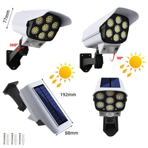Wall Mounted Adjustable Waterproof Dustproof Simulation Monitoring Solar Lamp Wireless Sensor Led Garden Monitor Security Light