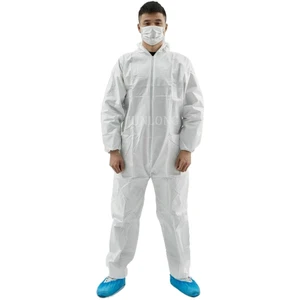 Hubei Disposable Breathable PP Safety Coveralls Waterproof Anti-Static Steam Nonwoven Microporous PE Film III/ III Cleanroom