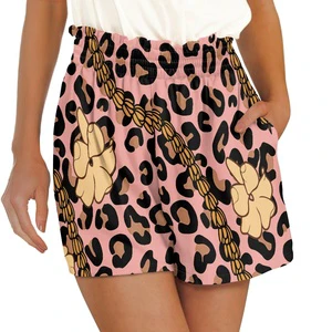Women's Customized American Style Summer Shorts Quick Drying and Breathable Plus Size Casual High-Loose Print Logo Shorts