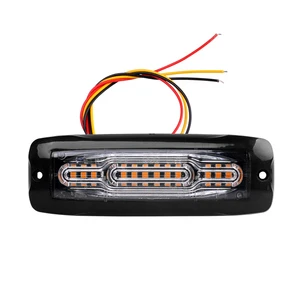 New Safety Emergency Flashing Lights 12V 24V Amber Strobe Hazard Warning Light Breakdown Beacon Led Light Bar IP65 Waterproof
