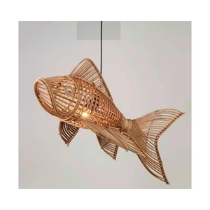Natural Bamboo Lamp With Eco-Friendly Material High Quality Fish Chandelier New Design for Home Decor