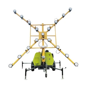 Hot Sale Portable 9m 7m LED Lighting Tower Diesel Mobile Trailer Telescopic Mast Generator Solar DC Light Tower