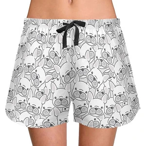 Wholesale Supply Ladies Lounge Pajama Shorts High Quality Breathable Pajama Pants Soft Sleeo Bottoms Custom Pattern Logo Label