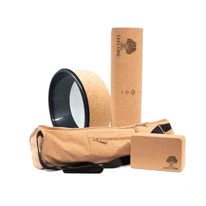 LEECORK Wholesale Fitness Yoga Mat Anti Slip Gym Yoga Mats Krock Custom Logo Double Layer Cork Tpe Yoga Mat With Chacras