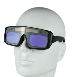 Auto Dimming Dual LCD PC Lens Safety Eye Protection Solar Auto Darkening Welding Glasses Goggles for Welder