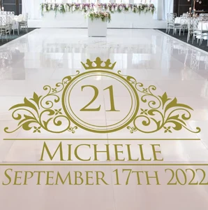 Customized Logo Decoration, Sequined Vinyl Dance Floor Stickers, Wedding Dance Floor Packaging