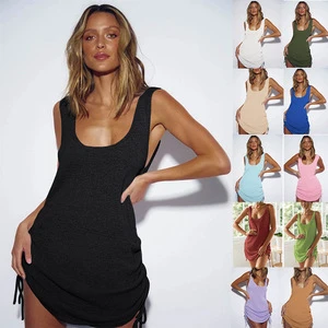 Hollow Out Beach Cover up Dress Sexy Pareos Bikinis Cover Ups Swim Cover up Robe Plage Beachwear 2025