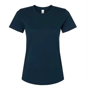 Women's T-Shirts 100% Cotton O-Neck Oversized Plus Size Casual Eco-Friendly Canvas Plain Dyed Quick Dry Custom Logo Wholesale