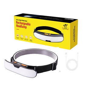 Headlamp Rechargeable 230° Wide Beam Headband Light 450 Lumen Super Bright Headlight For Running, Fishing Hiking Camping