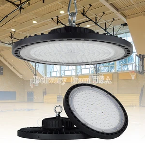 In Stock Highbay Lamp High Brightness 130lm/W 100w 150w 200w Led UFO High Bay Light for Factory Warehouse Industrial Lighting