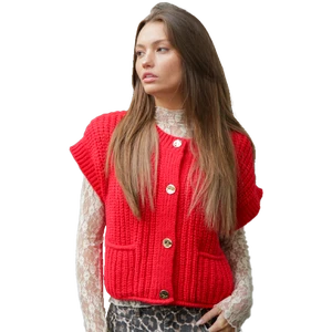 [NEW IN] Autumn Oversized Button Knit Sweater Top Loose Fit Soft Fabric Cozy Casual Wear Pullover Women's Outfit Trendy