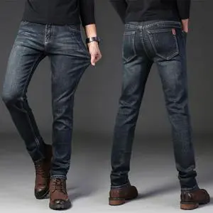 Factory-Direct Sale 2026 Summer Lightweight Denim Men's Straight-Leg Slim-Fit Stretch Casual Youth Trousers