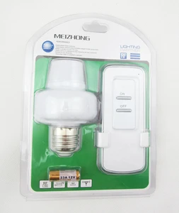 220V Wireless Remote Control Lamp Bulb Holder E27 Socket