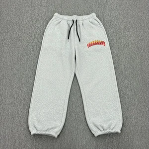 Stretch Regular Casual Lounge Sweatpants Yoga Pants Flare Pants for Women with Pockets Lace 100% Cotton Washed Mid Waist Button