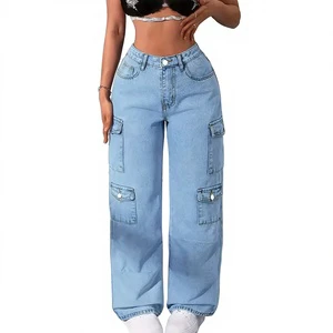 Women Mid Waist Regular Fit Tight Denim Jeans Streetwear Casual Blue Quick Dry Eco-Friendly