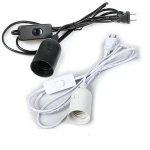 6 ft E26 E27 Light Bulb Socket Wall Outlet Adapter On/Off Switch Extension Cord