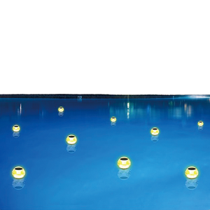 Solar Floating Stainless Steel LED Pool Light IP68 Waterproof with Remote Control and Dimmable for Outdoor Use