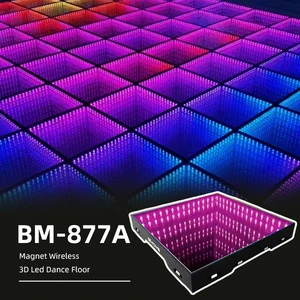 Hot Sell Interactive Led Dance Floor with Laminated Glass Mirror Floral for Rent a Aisle in Malaysia Battery Operate 3ft X 3ft