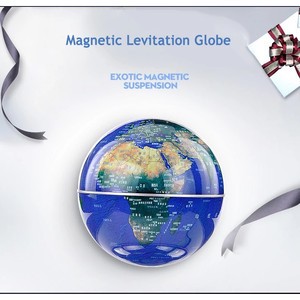 Round C-Shaped Magnetic Floating Rotating Globe LED Lamp