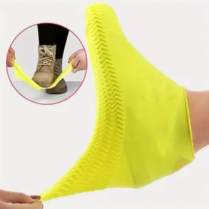 Durable Anti-Slip Wear-Resistant Silicone Rain Shoe Cover Outdoor Foldable Reusable Wearable Safety Product
