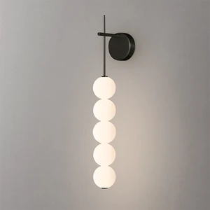 UP Lights Stylish Copper Wall Lamp Round Glass Lampshade Wall Lights for Hotel Lounge Living Room Reading