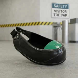 Safety Visitor Overshoe Steel Toe Cap Anti-smashing Rubber Safety Shoe Cover Temporary Foot Protection for Construction Workshop