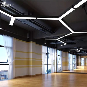 Creative Internet Cafe Supermarket Dance Studio Led Modeling Lights Office Y-shaped Lamps Herringbone Gym Chandelier