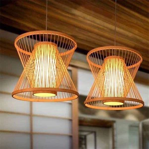 HANDICRAFT PRODUCTS Customized Wholesale Hand-Woven Bamboo Pendant Light Lamps Bamboo Light Hanging Indoor/Outdoor 2025