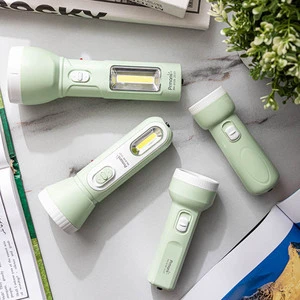 Rechargeable LED Plastic Flashlight Mini Home Outdoor Emergency Searchlight & Torch