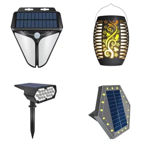 Solar Garden Alarm Lamp Security System IP65 Rated Motion Sensor Flash Strobe LED Light with Warning Indicator