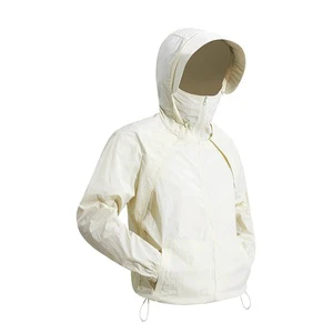 Men Ice Silk Hooded Sun Protection Jacket UPF50 Anti UV Lightweight Breathable Full Long Sleeve Summer Outdoor Sunscreen Coat