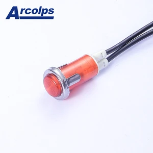 15mm LED Red Indicator Light CE RoHS Certified IP67 Waterproof Metal Panel Mount Long Lifespan Signal Pilot Lamp